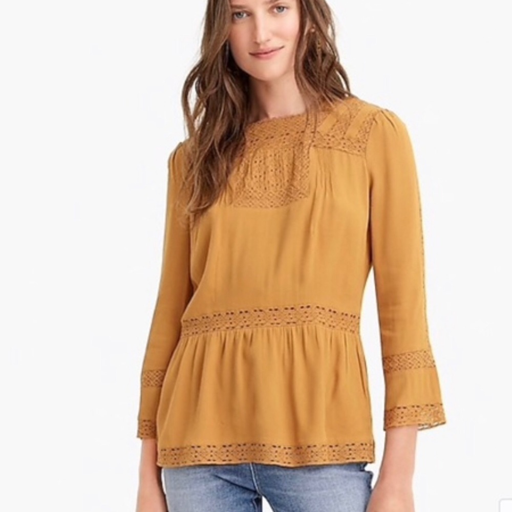 Lace Peplum Top, NWT